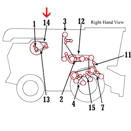 Aftermarket H157105 Screen Side Rotary Screen Drive Belt Fits John Deere Combine 96509750 COB40-0716